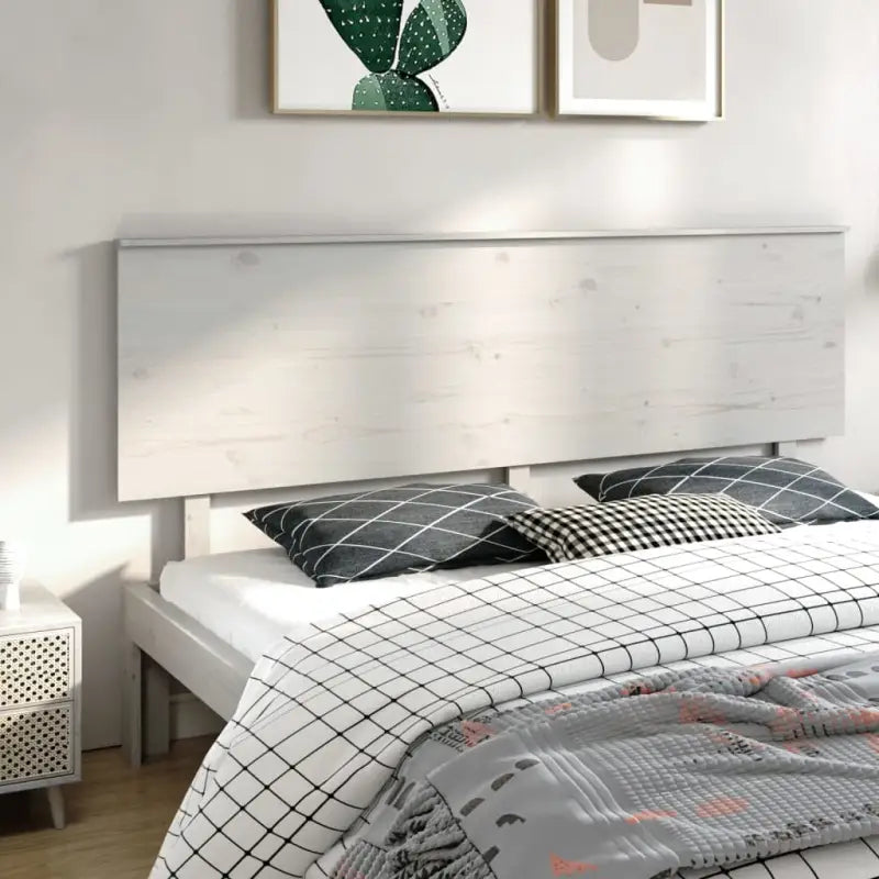Hoofdborden en voetborden van massief grenenhout voor een stijlvolle slaapkamer - Wit / 204 x 82.5 cm / 1 - Hoofdborden