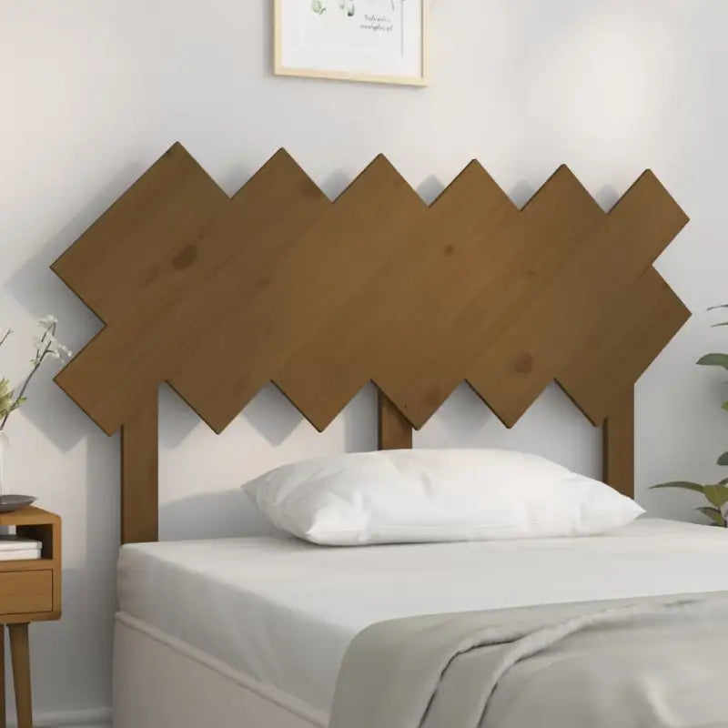 Hoofdborden en voetborden van massief grenenhout voor een trendy slaapkamer - Honingbruin / 122.5 x 80.5 cm / 1