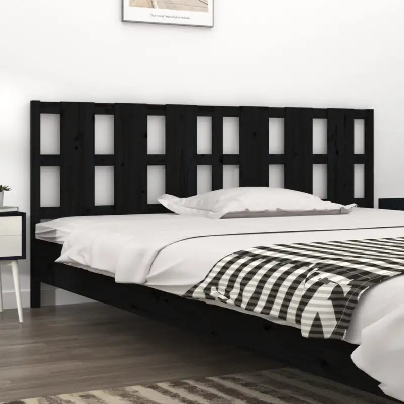 Hoofdborden en voetborden van massief grenenhout voor elke slaapkamer - Zwart / 205.5 x 100 cm / 1 - Hoofdborden