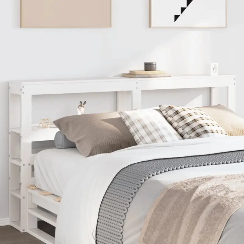 Hoofdborden en voetborden van massief grenenhout voor in elke slaapkamer - Wit / 146 x 19 x 82 cm / 1 - Hoofdborden