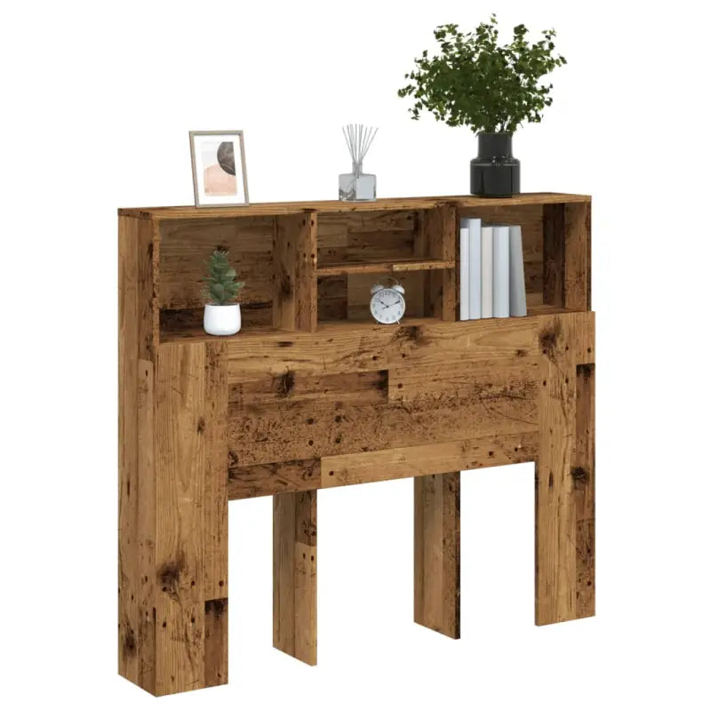 Hoofdborden voor bedden van hoogwaardig bewerkt hout - Oud hout / 120 x 19 x 103.5 cm / 1 - Hoofdborden en voetborden