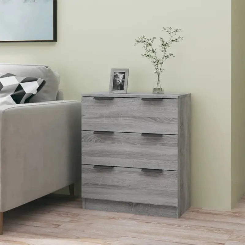 Hoogglans wit dressoir van bewerkt hout voor gemakkelijk schoonmaken - Grijs sonoma / 1 - Dressoirs & buffetkasten