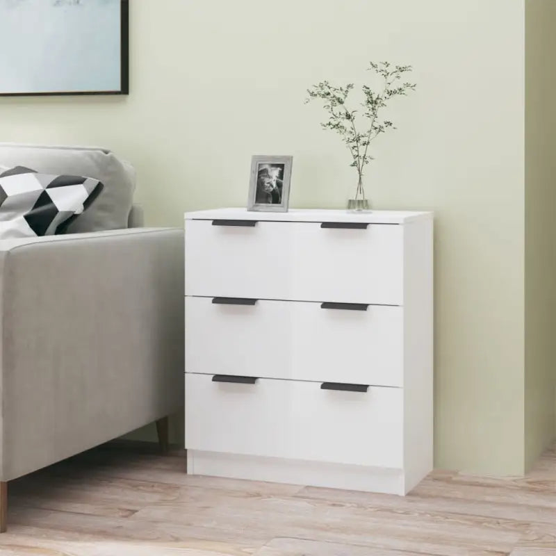 Hoogglans wit dressoir van bewerkt hout voor gemakkelijk schoonmaken - Hoogglans wit / 1 - Dressoirs & buffetkasten