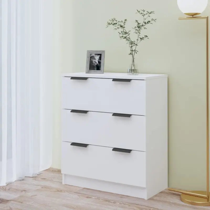 Hoogglans wit dressoir van bewerkt hout voor gemakkelijk schoonmaken - Dressoirs & buffetkasten
