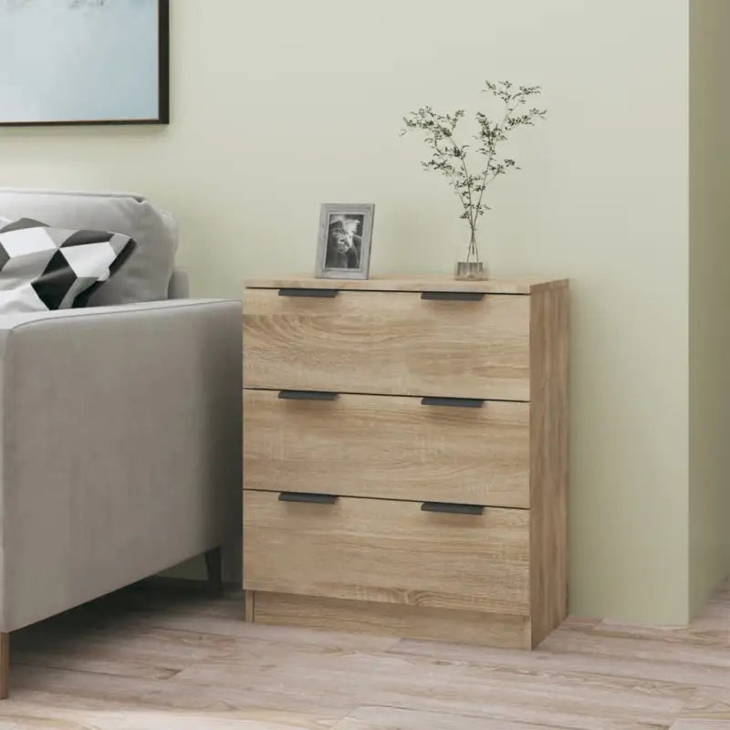 Hoogglans wit dressoir van bewerkt hout voor gemakkelijk schoonmaken - Sonoma eiken / 1 - Dressoirs & buffetkasten
