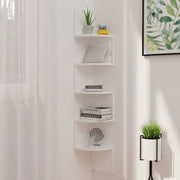 Hoogglans wit Wandplanken in bewerkt hout voor woonkamer decoratie - Wandplanken