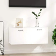 Hoogglans wit wandplanken van bewerkt hout voor stijlvolle muurdecoratie - Hoogglans wit / 1 - Wandplanken