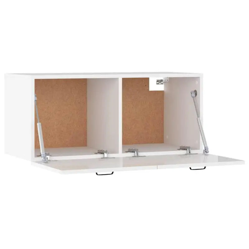 Hoogglans wit wandplanken van bewerkt hout voor stijlvolle muurdecoratie - Hoogglans wit / 1 - Wandplanken
