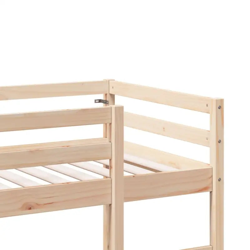 Hoogslaper met bureau in massief grenenhout voor beperkte ruimte - Bedden & bedframes