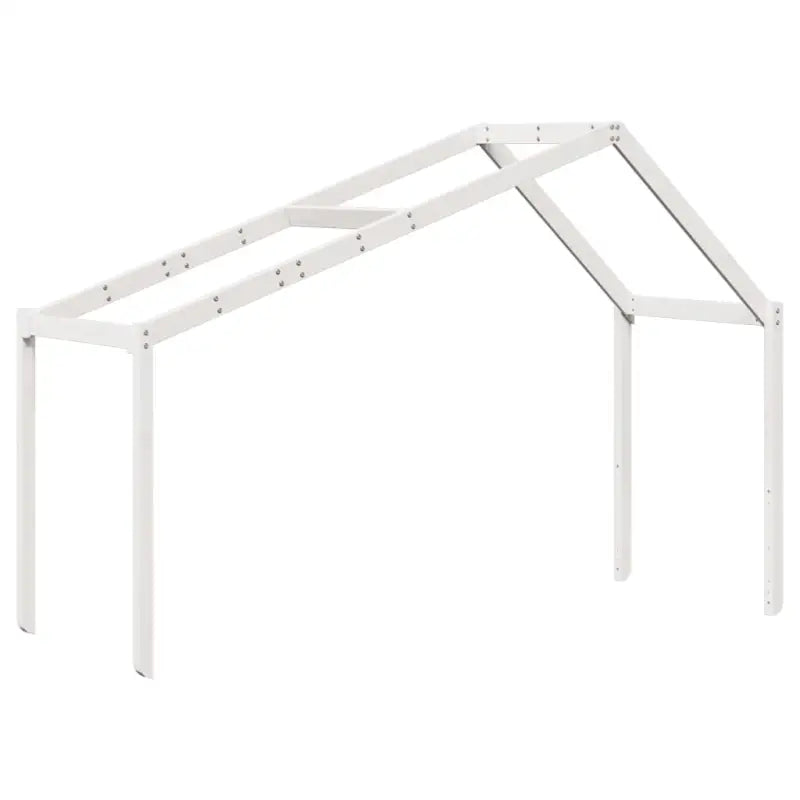 Hoogslaper van massief grenenhout met open zijdeur in wit materiaal - Bedden & bedframes