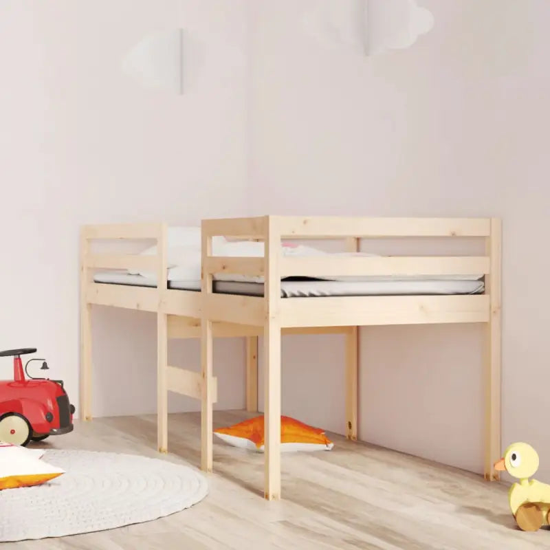 Hoogslaper van massief grenenhout voor moderne kleine slaapkamers - Naturel / 75 x 190 cm - Bedden & bedframes