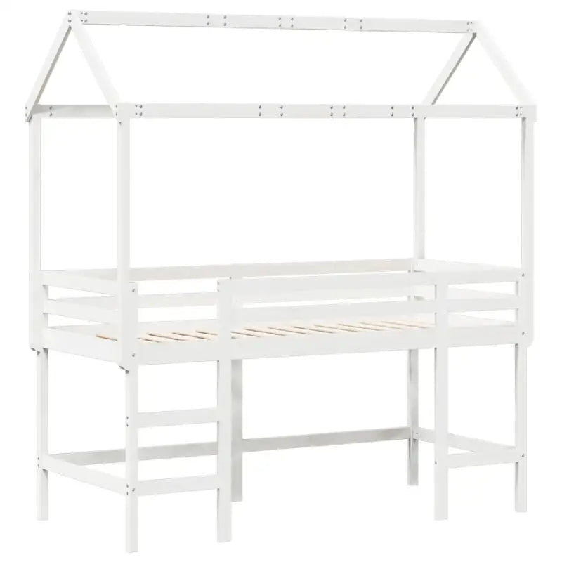 hoogslaper voor kinderen met open zijdeur van massief grenenhout - Bedden & bedframes