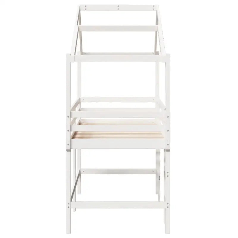 Hoogslaper voor kinderen van massief grenenhout met open zijdeur - Bedden & bedframes