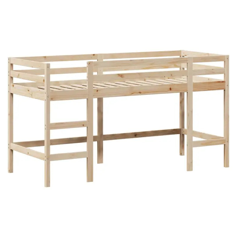 Hoogslaper voor kinderen van massief grenenhout met open zijdeur - Bedden & bedframes