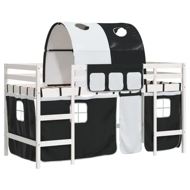 Hoogslaper voor kinderen van massief grenenhout met ruimtebesparing - Bedden & bedframes