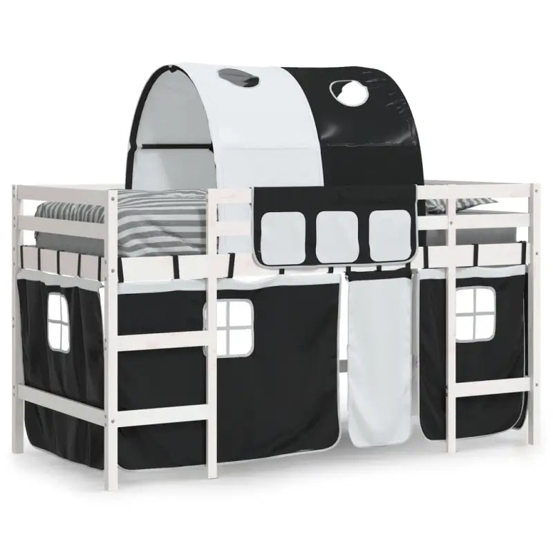 Hoogslaper voor kinderen van massief grenenhout met ruimtebesparing - Bedden & bedframes