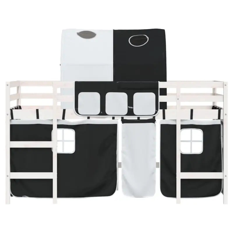 Hoogslaper voor kinderen van massief grenenhout met ruimtebesparing - Bedden & bedframes
