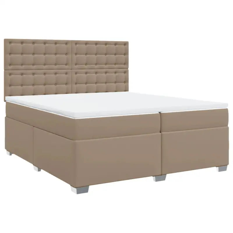Hoogte verstelbaar boxspringbed met duurzaam kunstleer en comfortabele materiaal vulling - Bedden & bedframes