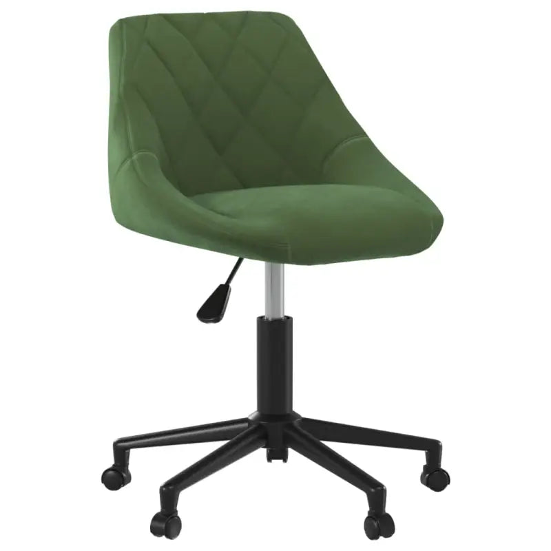 Hoogte Verstelbare Draaibare Eetkamerstoel met Fluwelen Stoffering - Donkergroen / 1 - Eetkamerstoelen