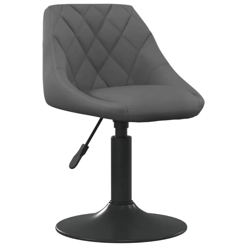 Hoogte verstelbare draaibare eetkamerstoelen met fluwelen design - Donkergrijs / 1 - Eetkamerstoelen