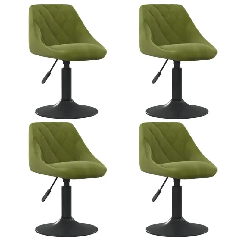 Hoogte verstelbare draaibare eetkamerstoelen met fluwelen design - Lichtgroen / 4 - Eetkamerstoelen