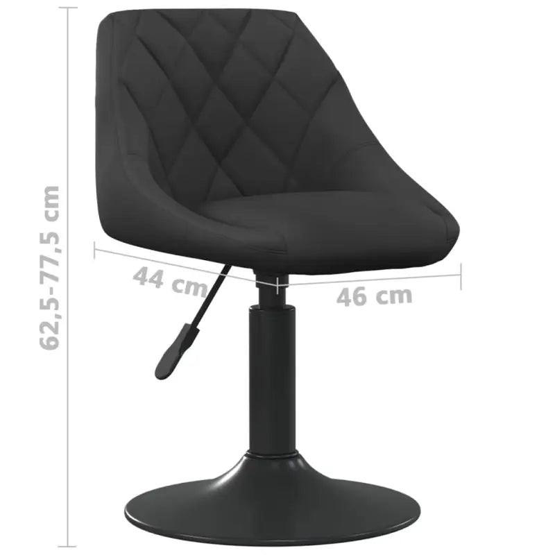 Hoogte verstelbare draaibare eetkamerstoelen met fluwelen design - Eetkamerstoelen