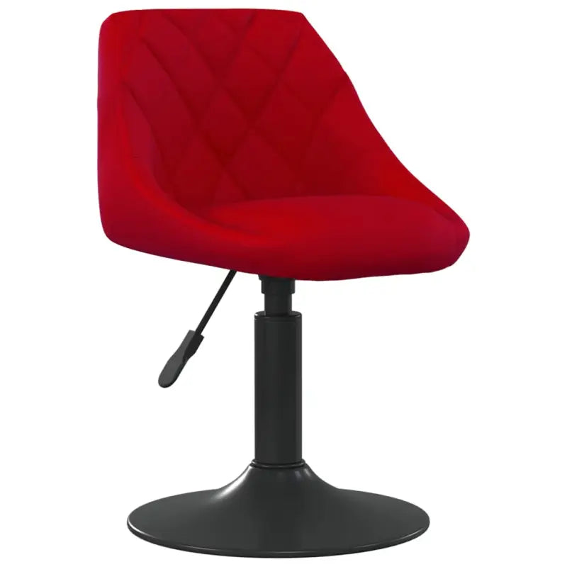 Hoogte verstelbare draaibare eetkamerstoelen met fluwelen design - Wijnrood / 1 - Eetkamerstoelen