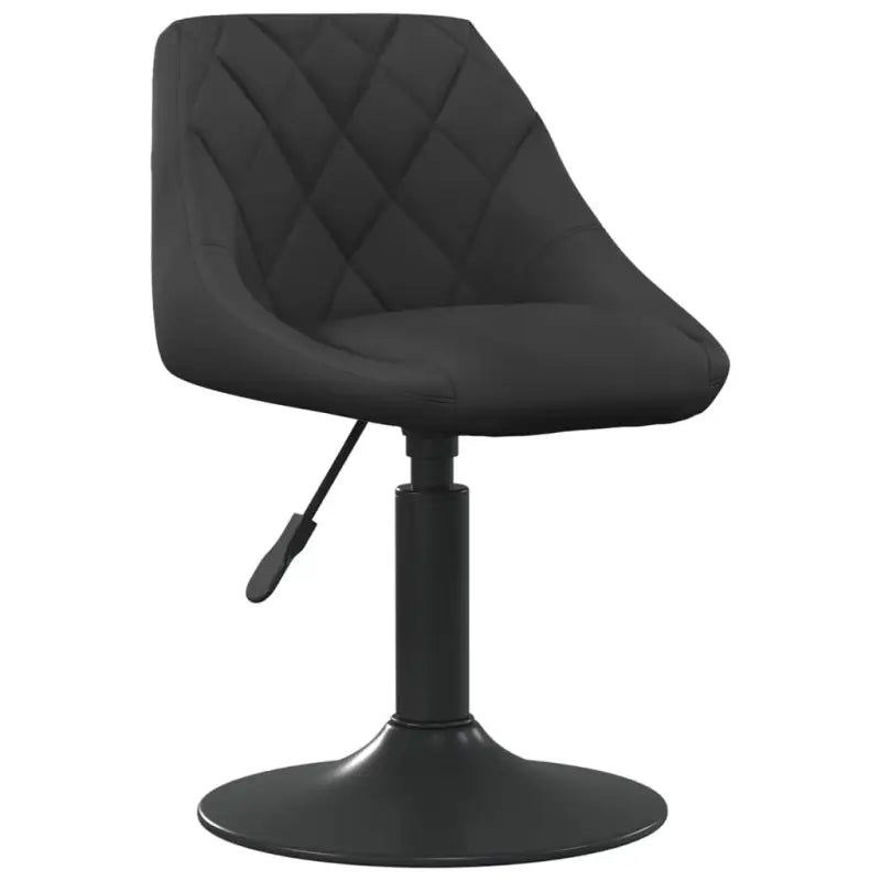 Hoogte verstelbare draaibare eetkamerstoelen met fluwelen design - Zwart / 1 - Eetkamerstoelen