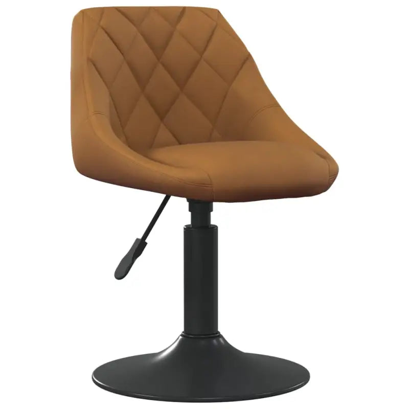 Hoogte verstelbare draaibare eetkamerstoelen met fluwelen design - Bruin / 1 - Eetkamerstoelen