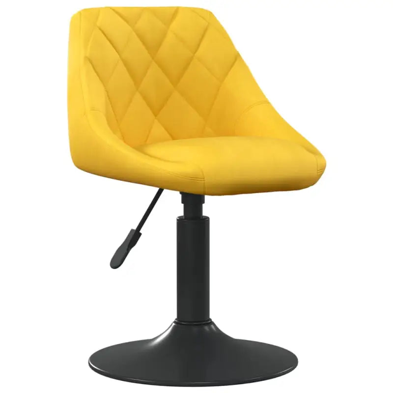 Hoogte verstelbare draaibare eetkamerstoelen met fluwelen design - Mosterdgeel / 1 - Eetkamerstoelen