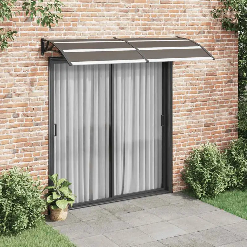 Hoogwaardige deurluifel voor eenvoudige installatie en bescherming tegen weer - Bruin en zwart / 240 x 100 cm / 1