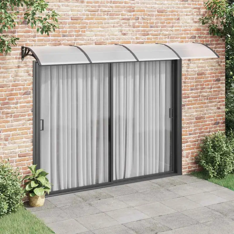 Hoogwaardige deurluifel voor eenvoudige installatie en bescherming tegen weer - Zwart en transparant / 350 x 100 cm / 1