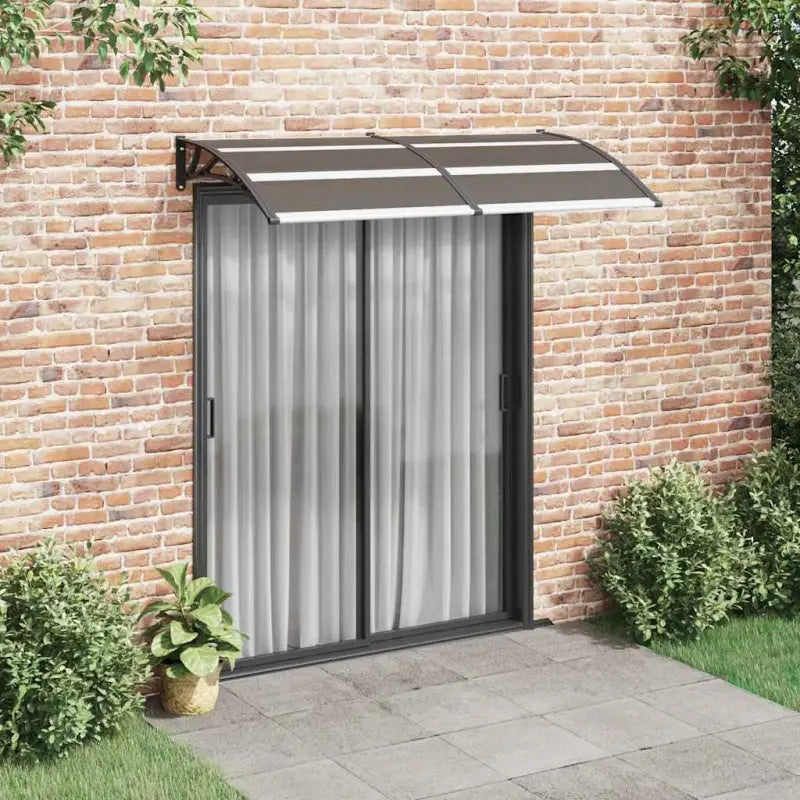 Hoogwaardige deurluifel voor eenvoudige installatie en bescherming tegen weer - Bruin en zwart / 200 x 100 cm / 1