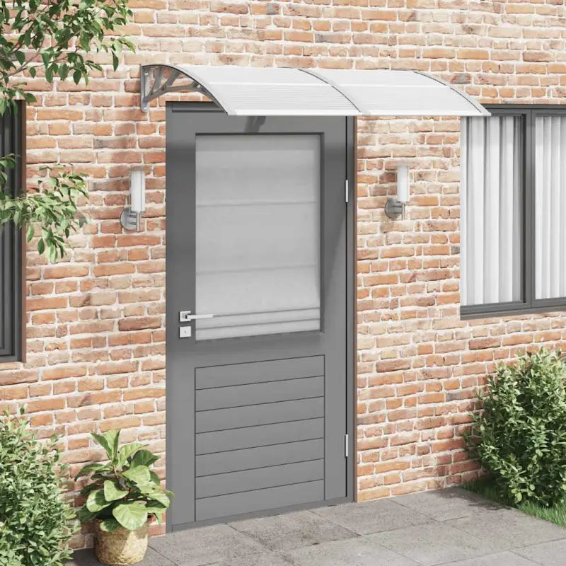 Hoogwaardige deurluifel voor eenvoudige installatie en bescherming tegen weer - Grijs en wit / 150 x 100 cm / 1