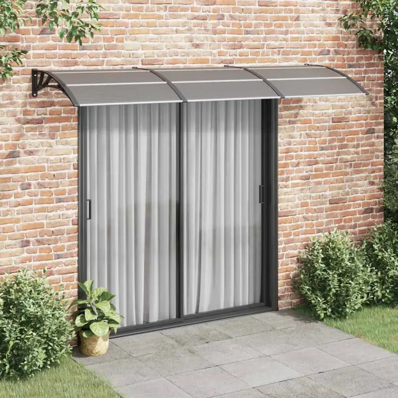 Hoogwaardige deurluifel voor eenvoudige installatie en bescherming tegen weer - Zwart en bruin / 300 x 100 cm / 1