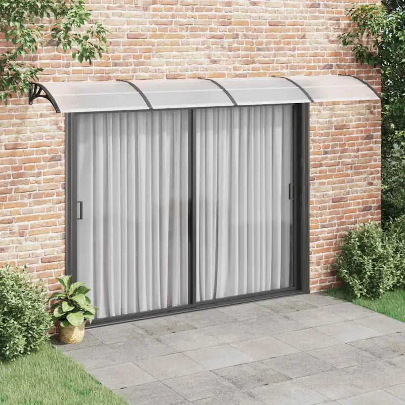 Hoogwaardige deurluifel voor eenvoudige installatie en bescherming tegen weer - Zwart en transparant / 400 x 100 cm / 1