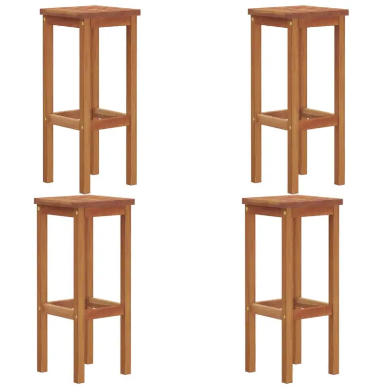 Houten barkrukken van massief acaciahout met rustiek ontwerp - Tuinstoelen