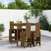 Houten barset van massief grenenhout voor gezellige buitenmomenten - Tuinsets