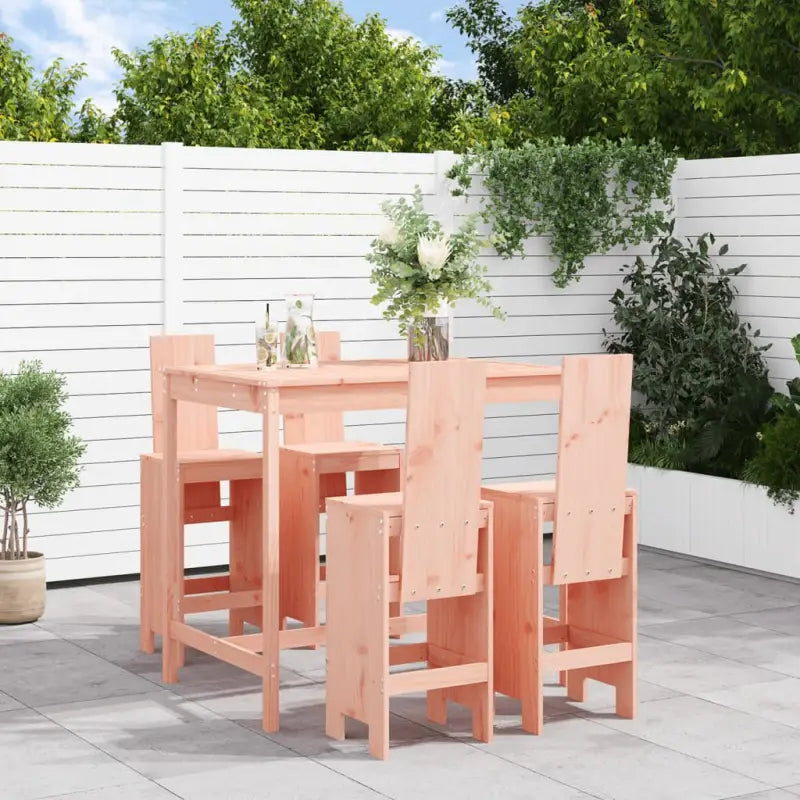Houten barset van massief grenenhout voor gezellige buitenmomenten - Natuurlijk douglashout - Tuinsets