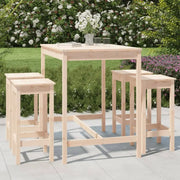 Houten barset van massief grenenhout voor tuin en terras - Naturel - Tuinsets
