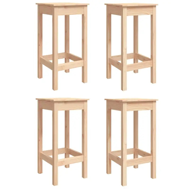 Houten barset van massief grenenhout voor tuin en terras - Naturel - Tuinsets