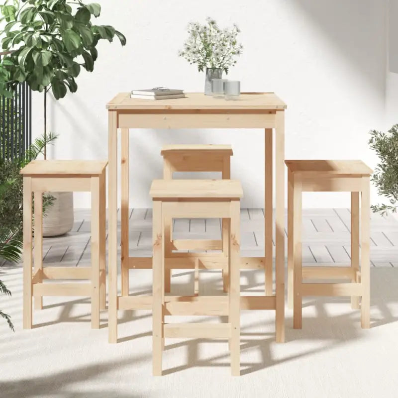 Houten barset van massief grenenhout voor tuin en terras - Tuinsets