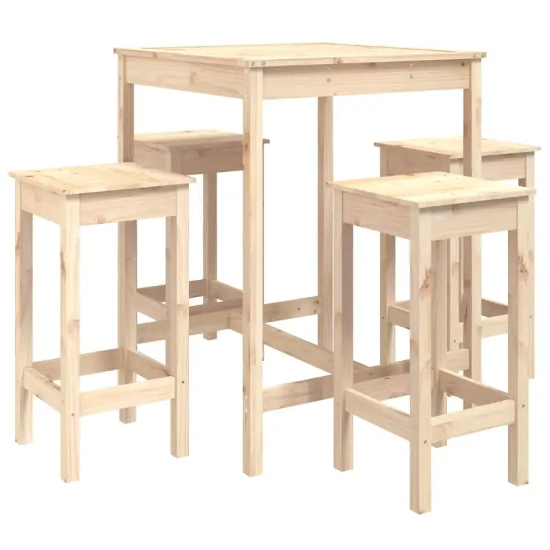 Houten barset van massief grenenhout voor tuin en terras - Tuinsets