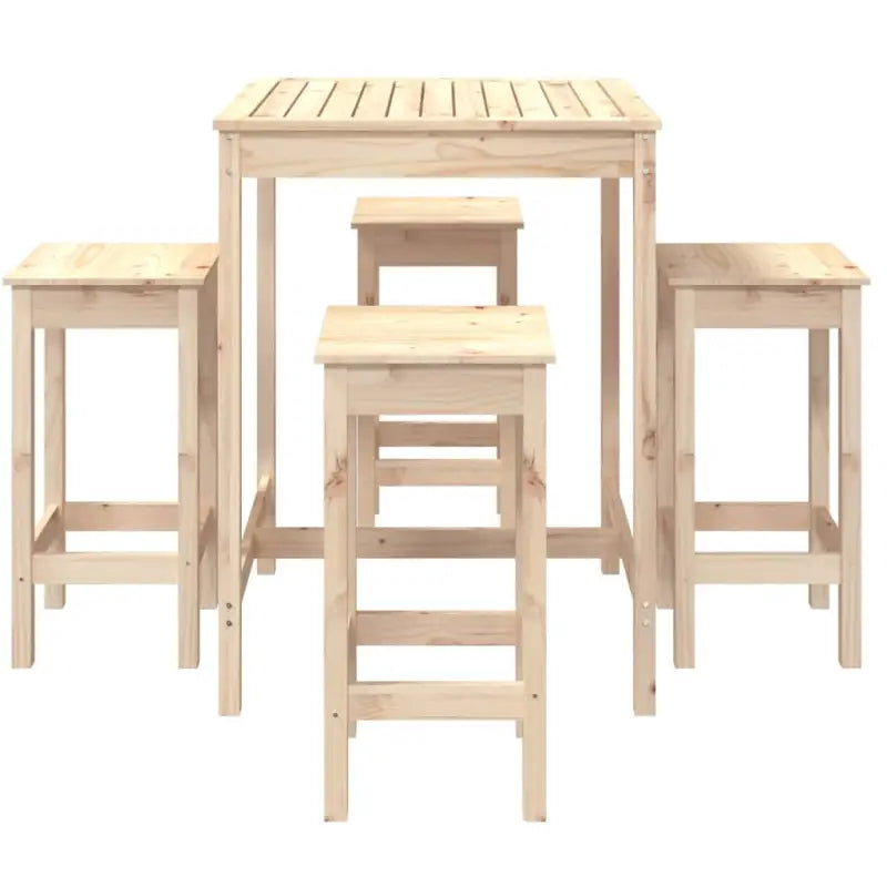 Houten barset van massief grenenhout voor tuin en terras - Tuinsets