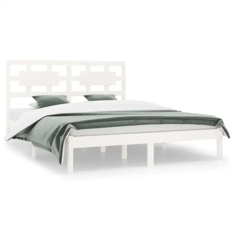 Houten bedframe met hoofdeinde van massief Grenenhout levering bevat - Bedden & bedframes