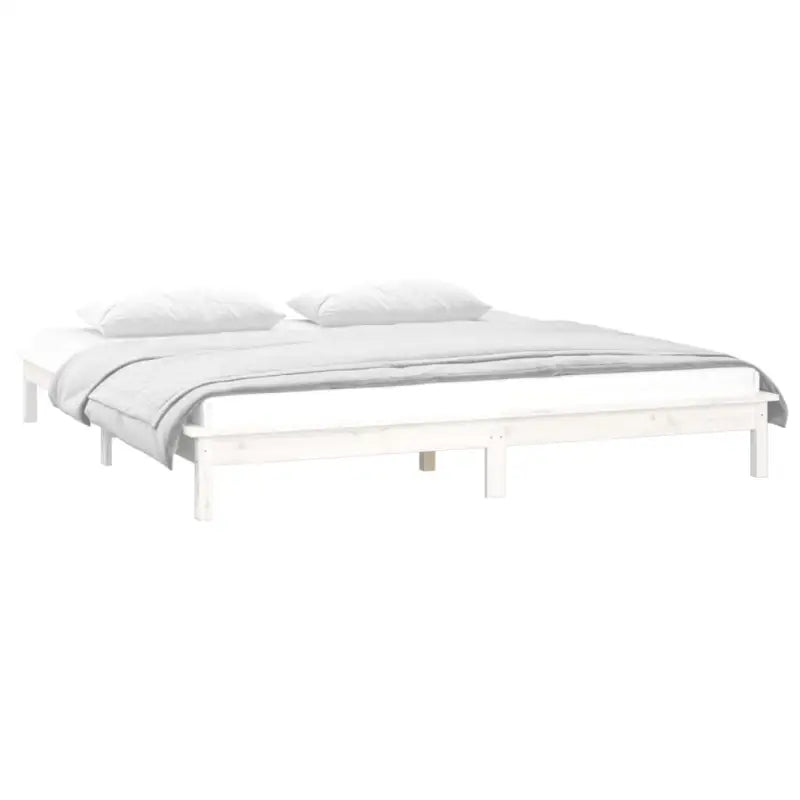 Houten bedframe met LED-verlichting van massief grenenhout - Bedden & bedframes