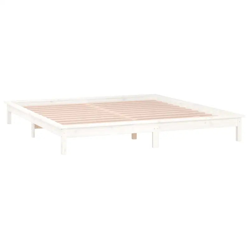 Houten bedframe met LED-verlichting van massief grenenhout - Bedden & bedframes