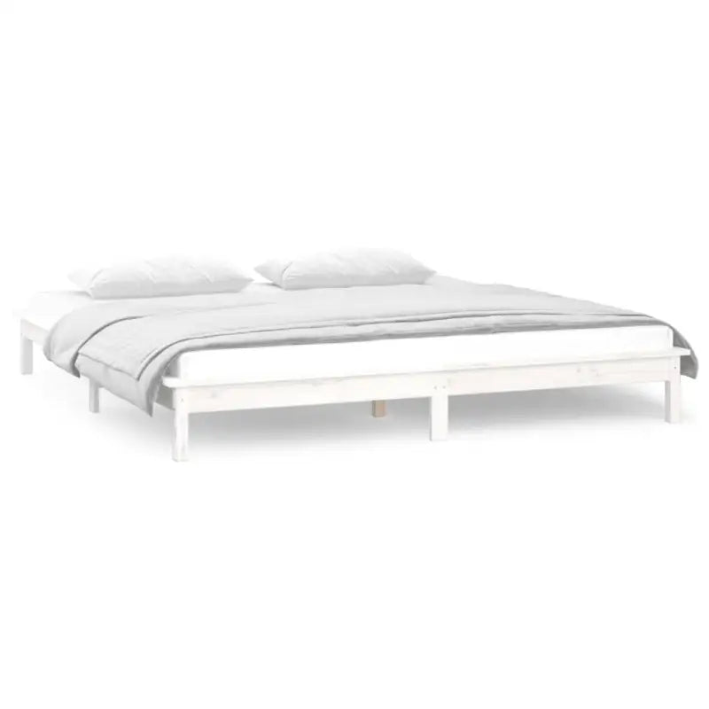 Houten bedframe met LED-verlichting van massief grenenhout - Bedden & bedframes