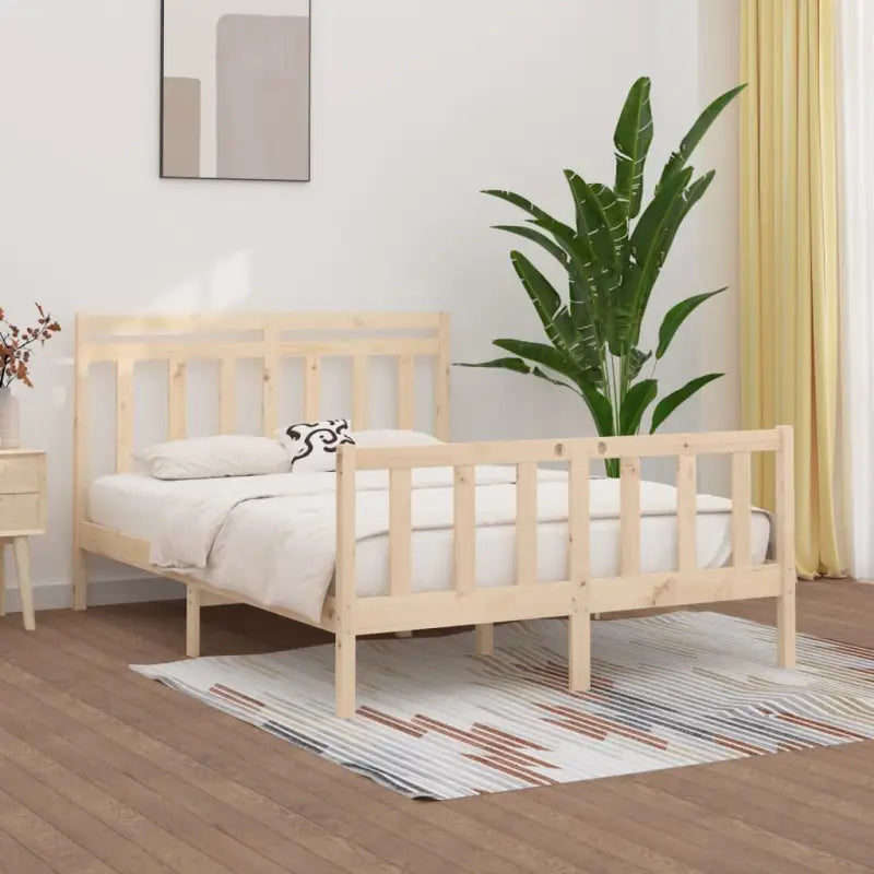 Houten bedframe van massief grenenhout inclusief levering - Naturel / 140 x 200 cm - Bedden & bedframes