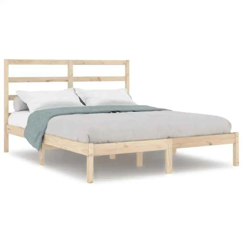 Houten bedframe van massief grenenhout met levering bevat